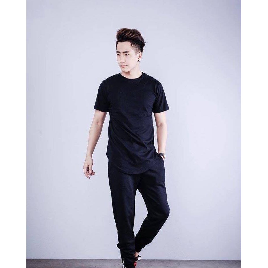 Áo longtee basic - áo thun longtee layer tay ngắn tà bầu unisex nam nữ chất cotton giá sỉ