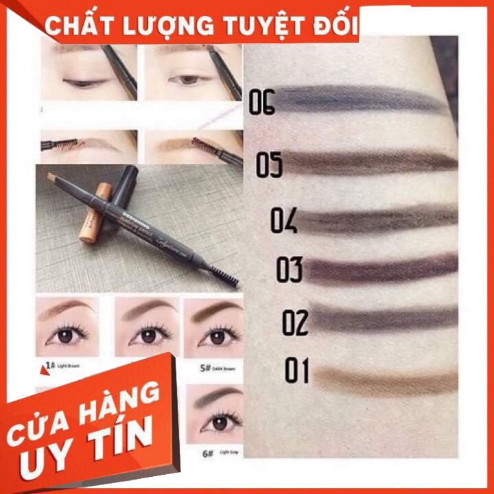 [chính hãng] Chì Kẻ Mày Định Hình Đa Năng Vacosi Dual Eyebrow Shape Pen  chất chì mịn giữ màu lâu trôi