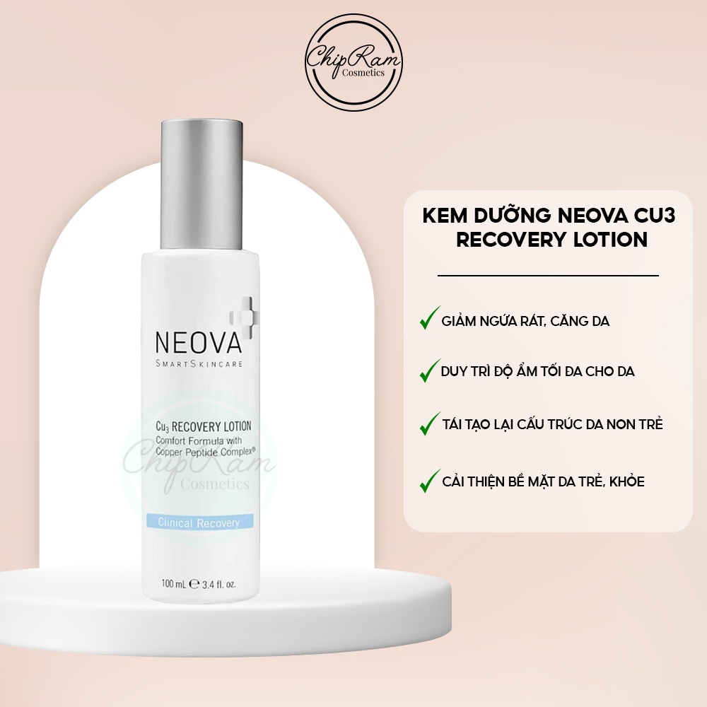 Kem dưỡng peptide phục hồi da Neova Cu3 Recovery Lotion