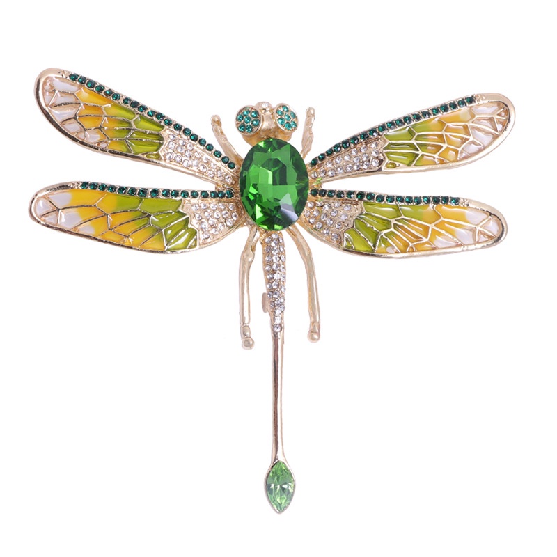 Ghim Cài Áo Hình Chuồn Chuồn Đính Đá Pha Lê Thời Trang