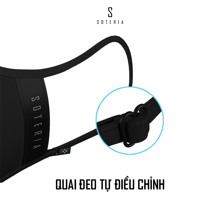 Khẩu trang tiêu chuẩn Quốc Tế SOTERIA Lime ST264 - Bộ lọc N95 BFE PFE 99 lọc đến 99% bụi mịn 0.1 micro- Size S,M,L