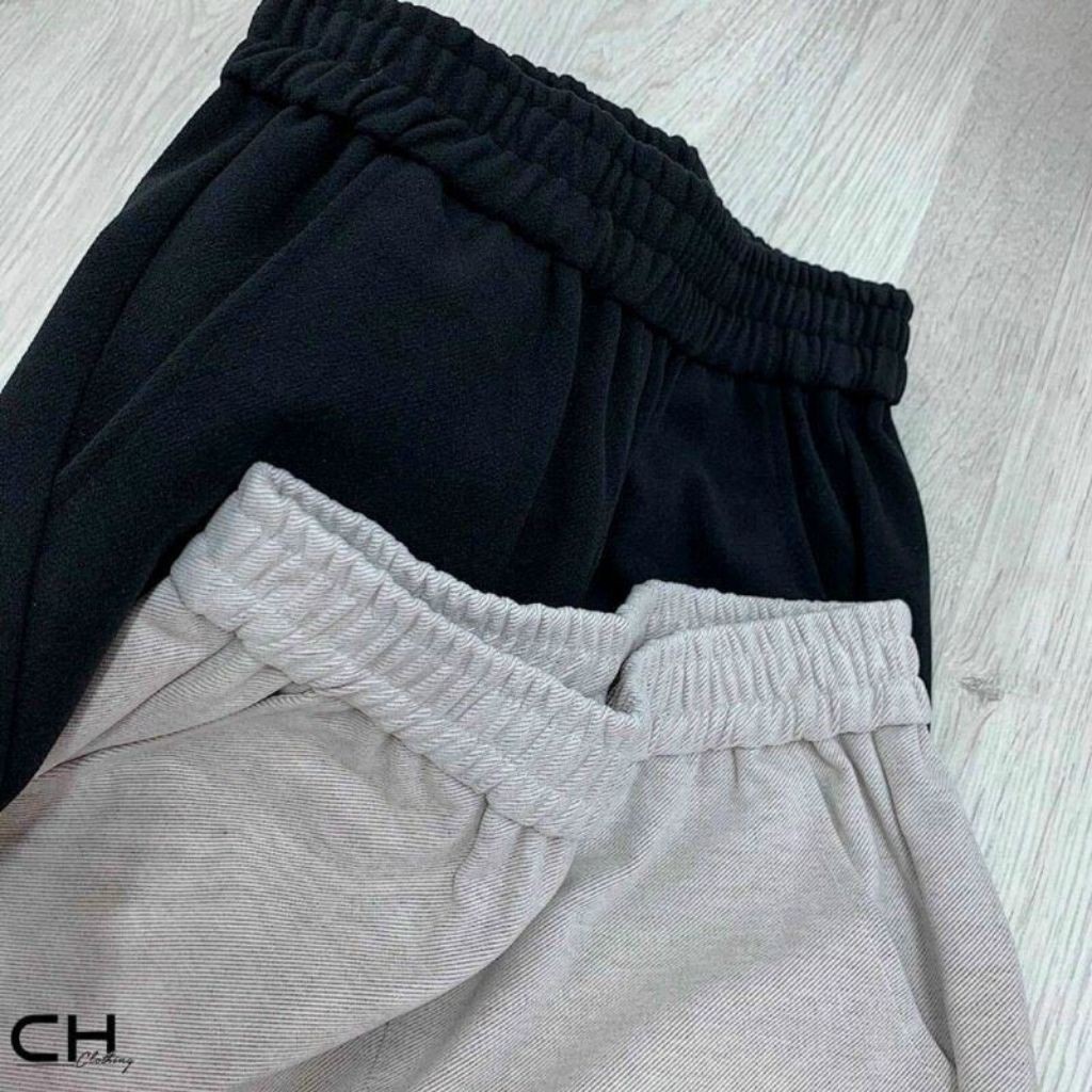 Quần baggy dạ l1 nữ thu đông cạp chun chất siêu mịn siêu phẩm mùa đông