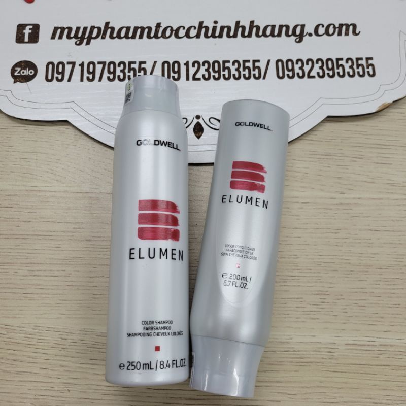 Dầu gội và dầu xả Goldwell Elumen giữ màu 250ml - 200ml