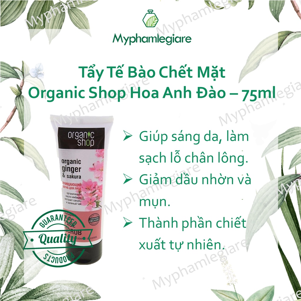 Tẩy Da Chết Mặt Organic shop hoa anh đào