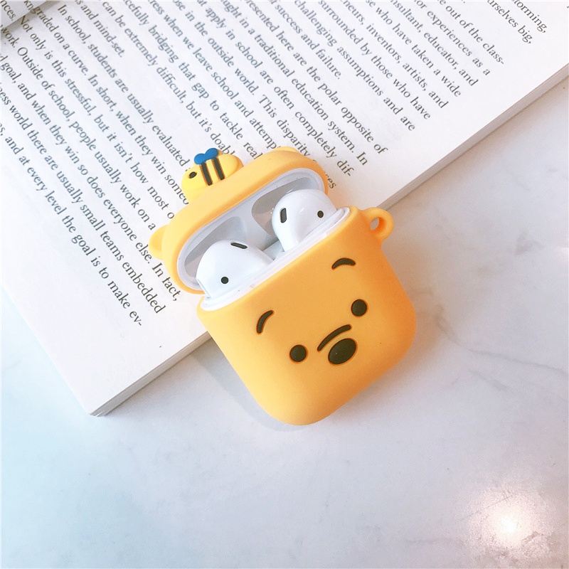 Vỏ ốp case airpod airpods gấu pooh và piglet silicon bảo vệ hộp tai nghe không dây bluetooth 1/2/i12/i9/i7/tws KinoShop