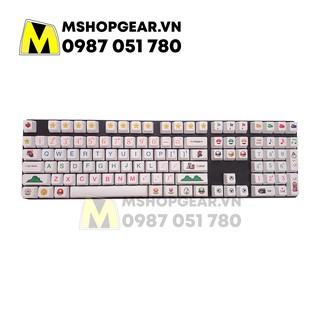 Bộ keycap thick pbt oem profile dye-sub in hình Super Mario 108 keys