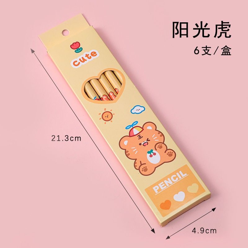 Set 4 bút chì gỗ hình ngộ nghĩnh dễ thương