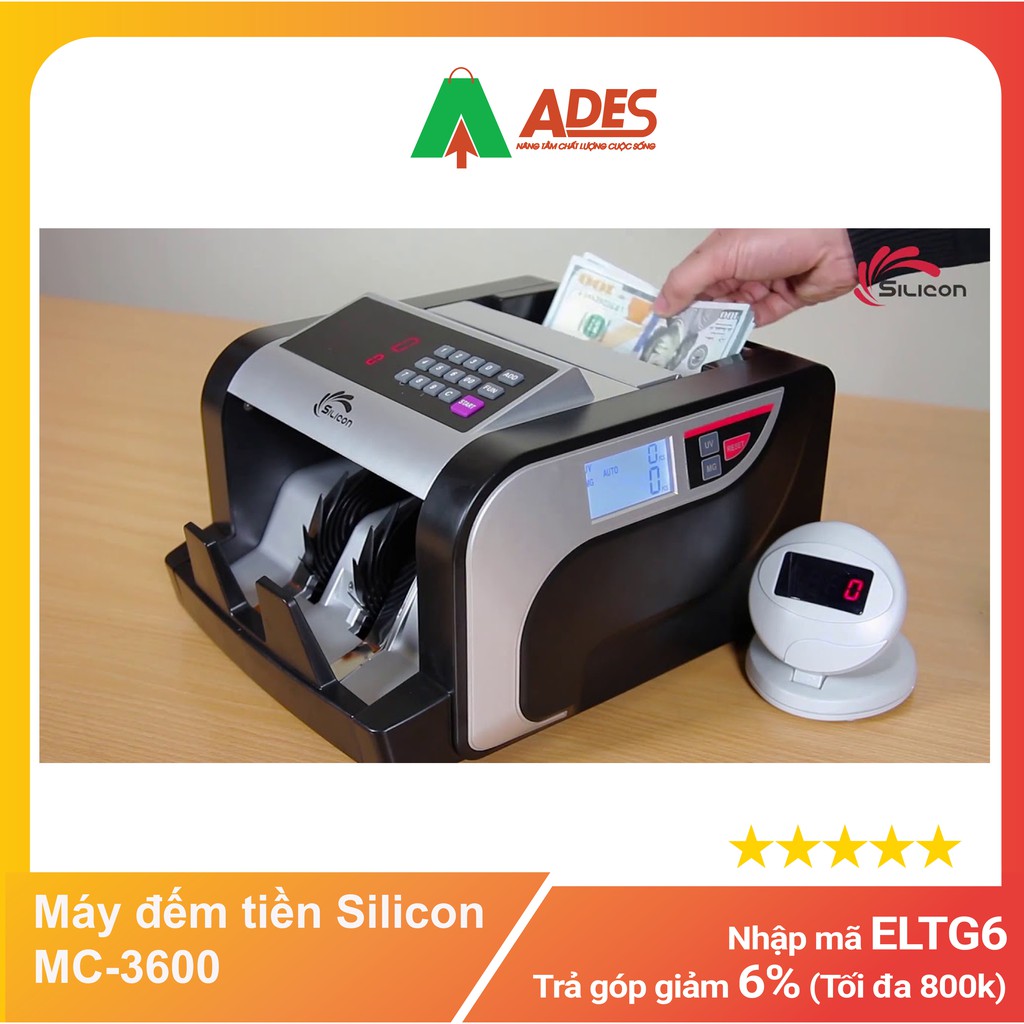 MC-3600 Máy đếm tiền Silicon - Hàng Chính Hãng - Bảo hành 12 tháng