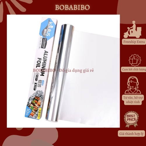 [10 Mét] Cuộn Giấy Bạc Nướng Nồi Chiên Không Dầu Lò Nướng Nấu Ăn Nướng Thịt Bảo Quản Thực Phẩm KAULUS 10m x 30cm