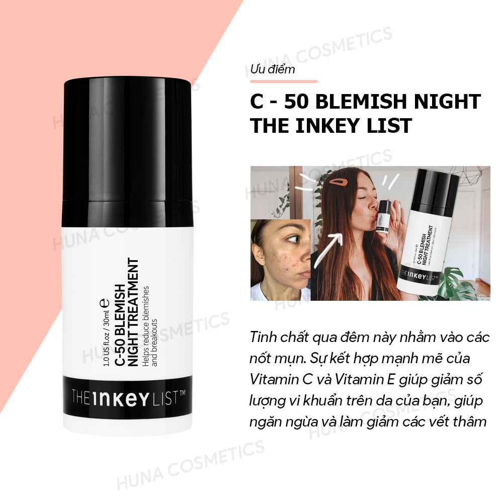 [BILL SEPHORA] KEM DƯỠNG ĐÊM THE INKEY LIST C - 50 BLEMISH NIGHT TREATMENT