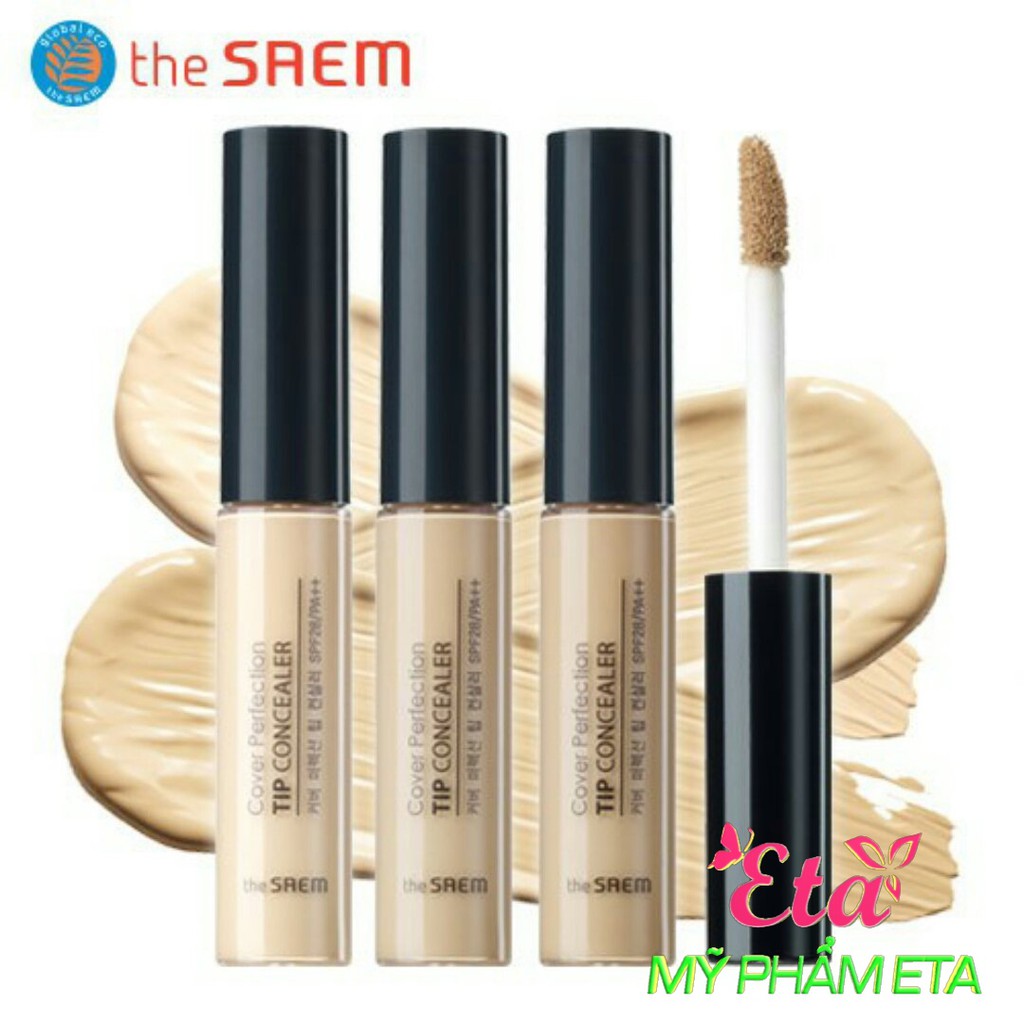 Kem che khuyết điểm The Saem Cover Perfection Tip Concealer Spf28 PA++ độ che phủ cao lâu trôi