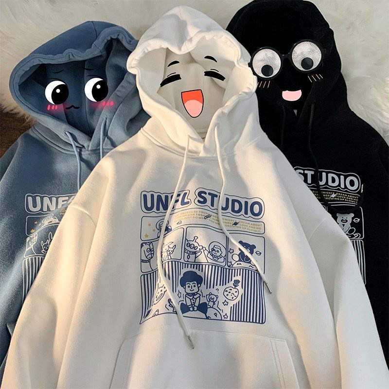 Áo Khoác HOODIE nỉ lót bông dày mịn Form rộng chống nắng
