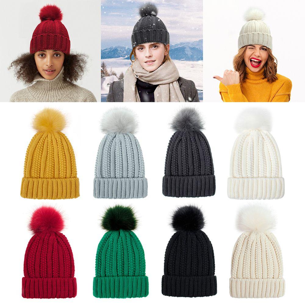 Mũ Beanie Mềm Co Giãn Thời Trang Mùa Đông Cho Nữ