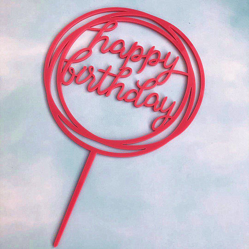 Que Cắm Trang Trí Bánh Bằng Acrylic Hình Chữ Love Dễ Thương