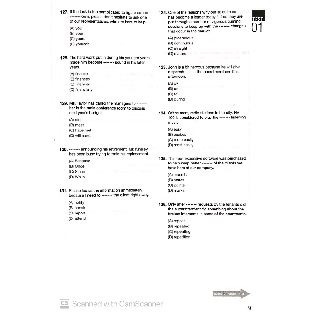 Sách - 1000 Reading Comprehension Practice Test Items For The New Toeic Test