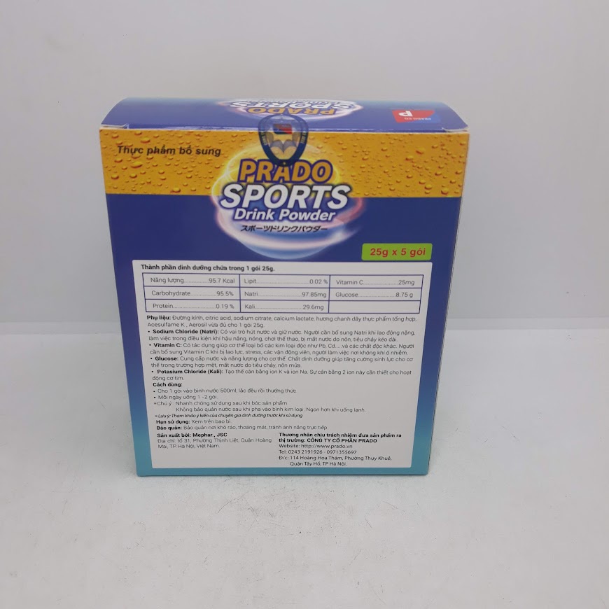Fine Sport Drink Powder Nước Uống Bù Điện Giải Nhật & Prado Sports Drink Powder Vị Chanh Leo - Dưa gang