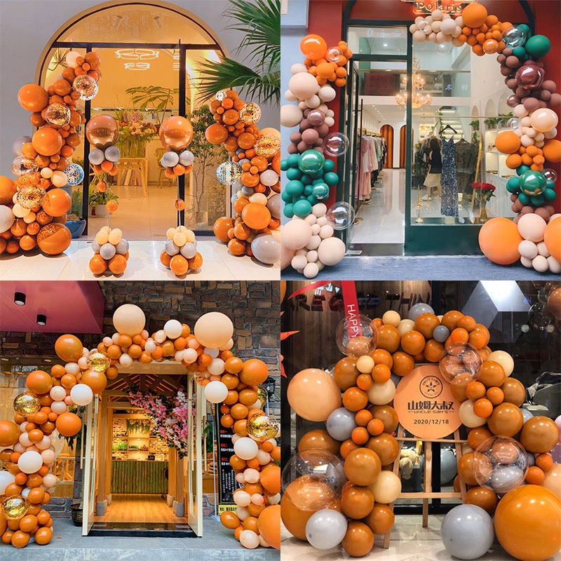 Set 10 Bong Bóng Cao Su 10 inch Màu Sắc retro Độc Đáo