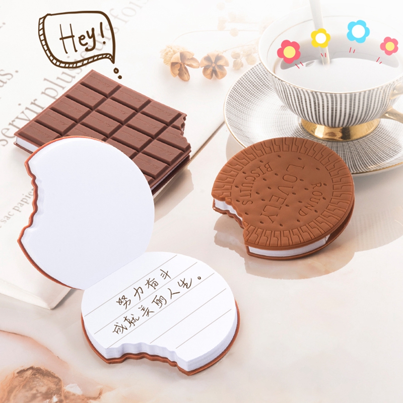 Sổ ghi chú thiết kế hình bánh quy sô cô la đáng yêu tiện lợi