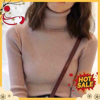 Áo len gân nữ cổ bẻ, cổ lọ fom rộng loại 1