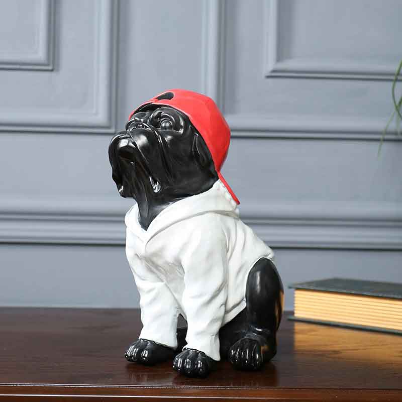 Tượng Con Chó Mặt Xệ Cool Ngầu, Hiphop - tượng trang trí, trang trí để bàn, quà tặng decor