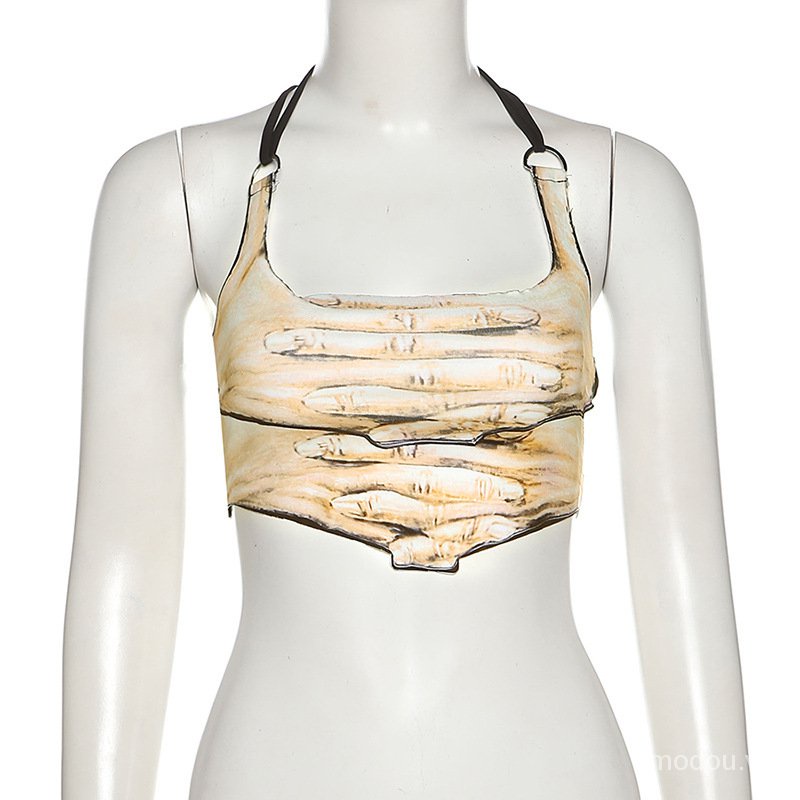 Mới Áo Tank Top In Hình Bàn Tay Sx5L