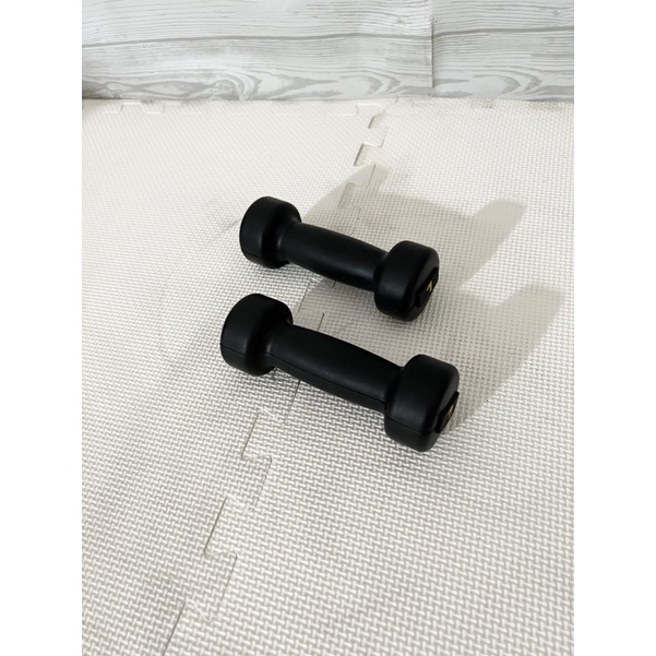 Bộ 2 tạ tay cao su đen 1kg