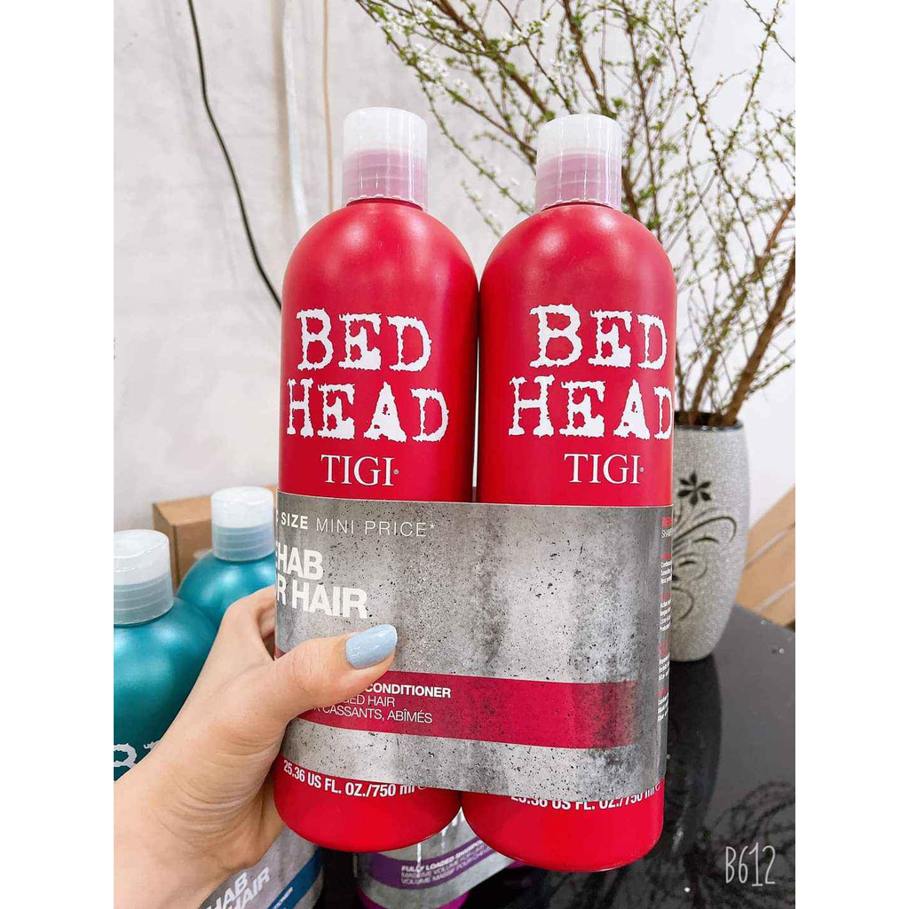 Cặp Dầu Gội & Xả (TIGI_BEDHEAD) Đỏ Phục Hồi Tóc Hư Tổn Mềm Mượt 750ML