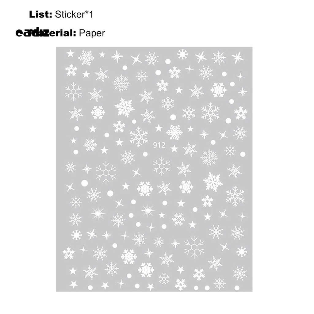 [Hàng mới về] Nhãn dán trang trí móng tay 3D hình hoa tuyết xinh xắn