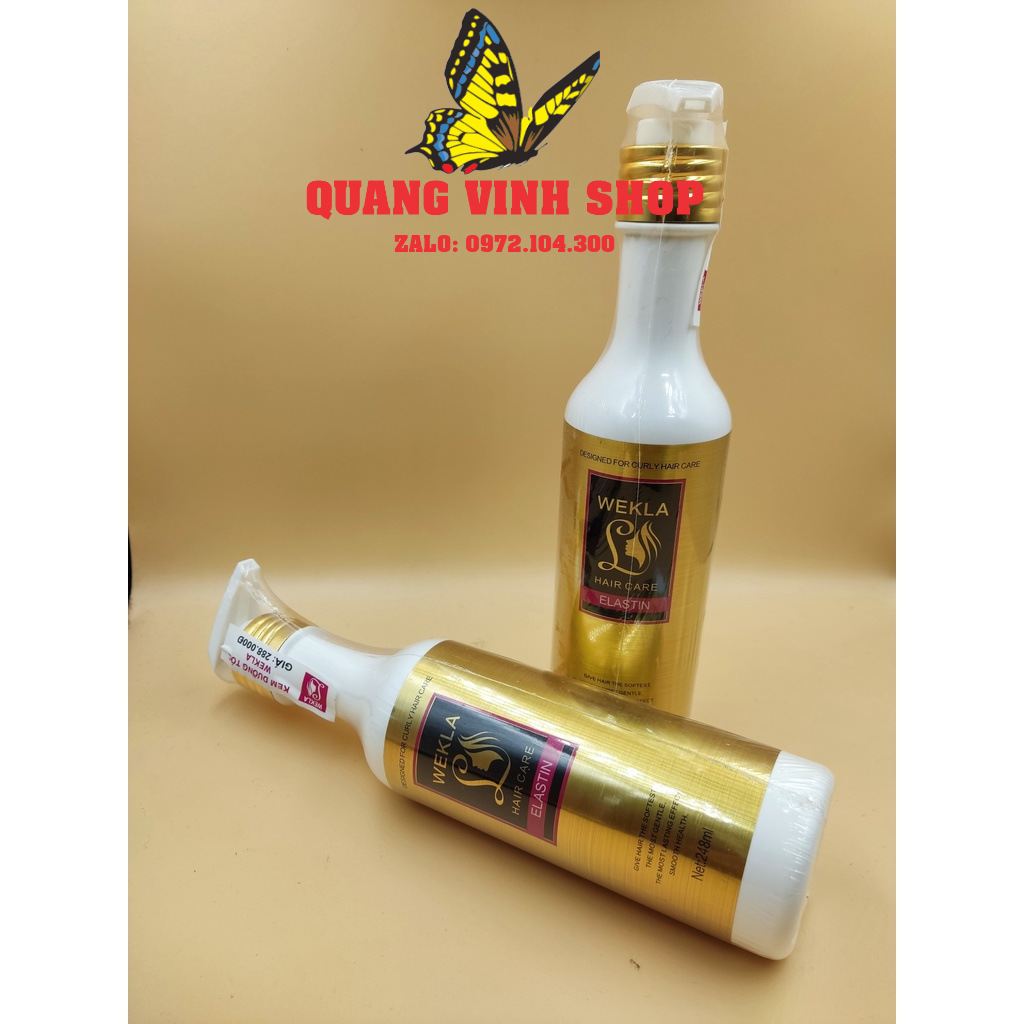 Kem tạo kiểu dưỡng tóc wekla elastin hair care 248ml