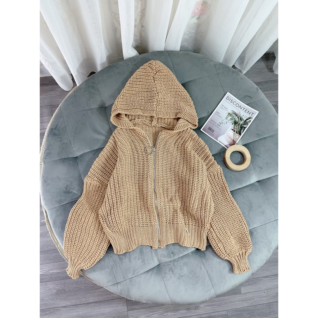 ÁO KHOÁC NỮ, ÁO KHOÁC LEN DÂY KÉO CÓ NÓN - KÈM ẢNH THẬT | BigBuy360 - bigbuy360.vn