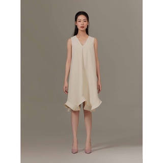 Đầm taffeta dáng A bèo chân Mauve Taffeta dress