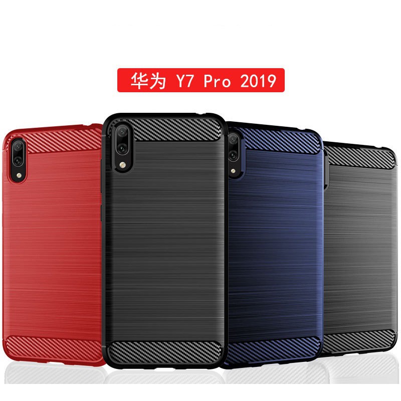 Huawei Y7 Pro 2019 - Ốp lưng phay xước chống sốc - Bo viền máy - Chống rơi vỡ điện thoại