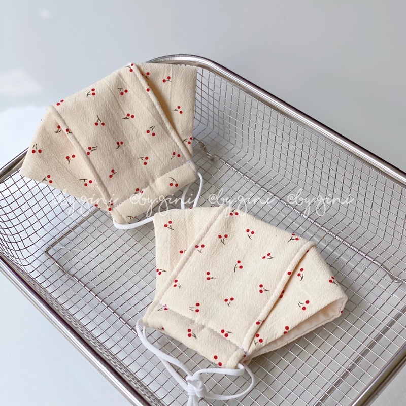 Khẩu trang vải thô cara 3D handmade @madebygini