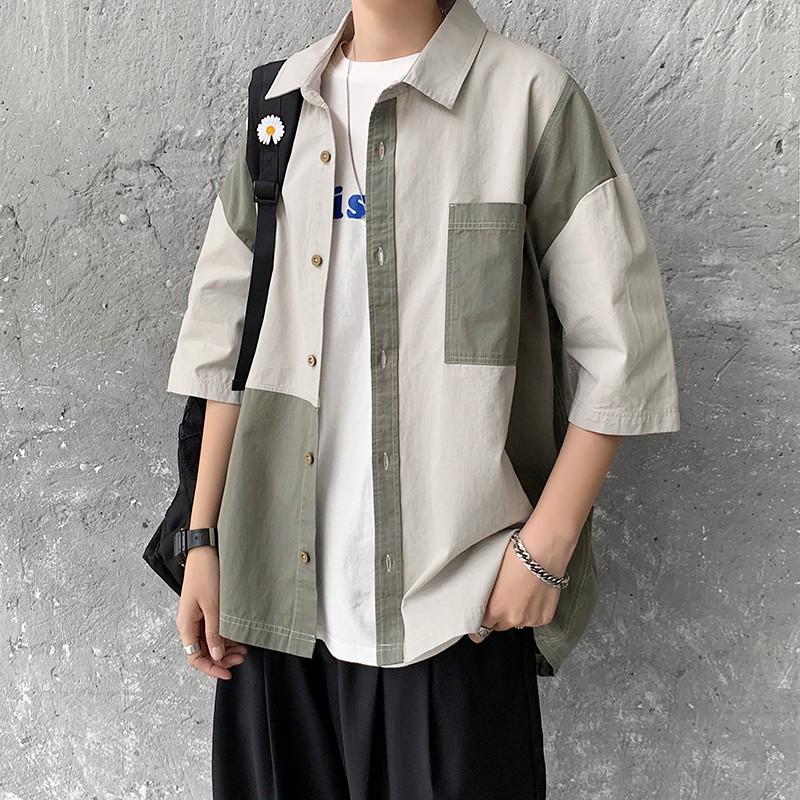 Áo sơ mi tay ngắn mix màu size M đến 2XL