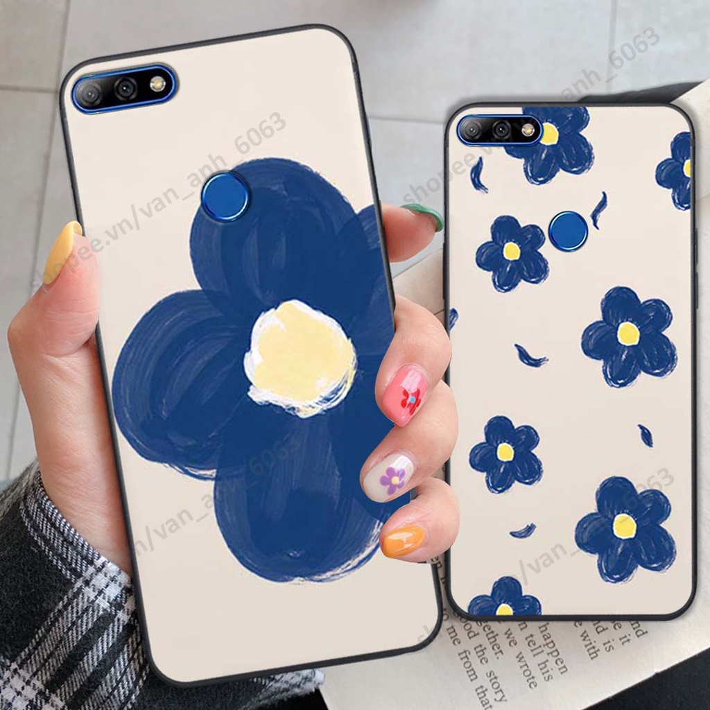 Ốp lưng Huawei Y7 Prime 2018 / Y7 Pro 2018 in hình hoa, gấu rich bear nghệ thuật, thời trang