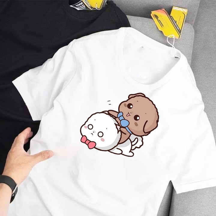 Áo thun gia đình dán hình thỏ cony và gấu brown cực chất hàng mới về sll - o14