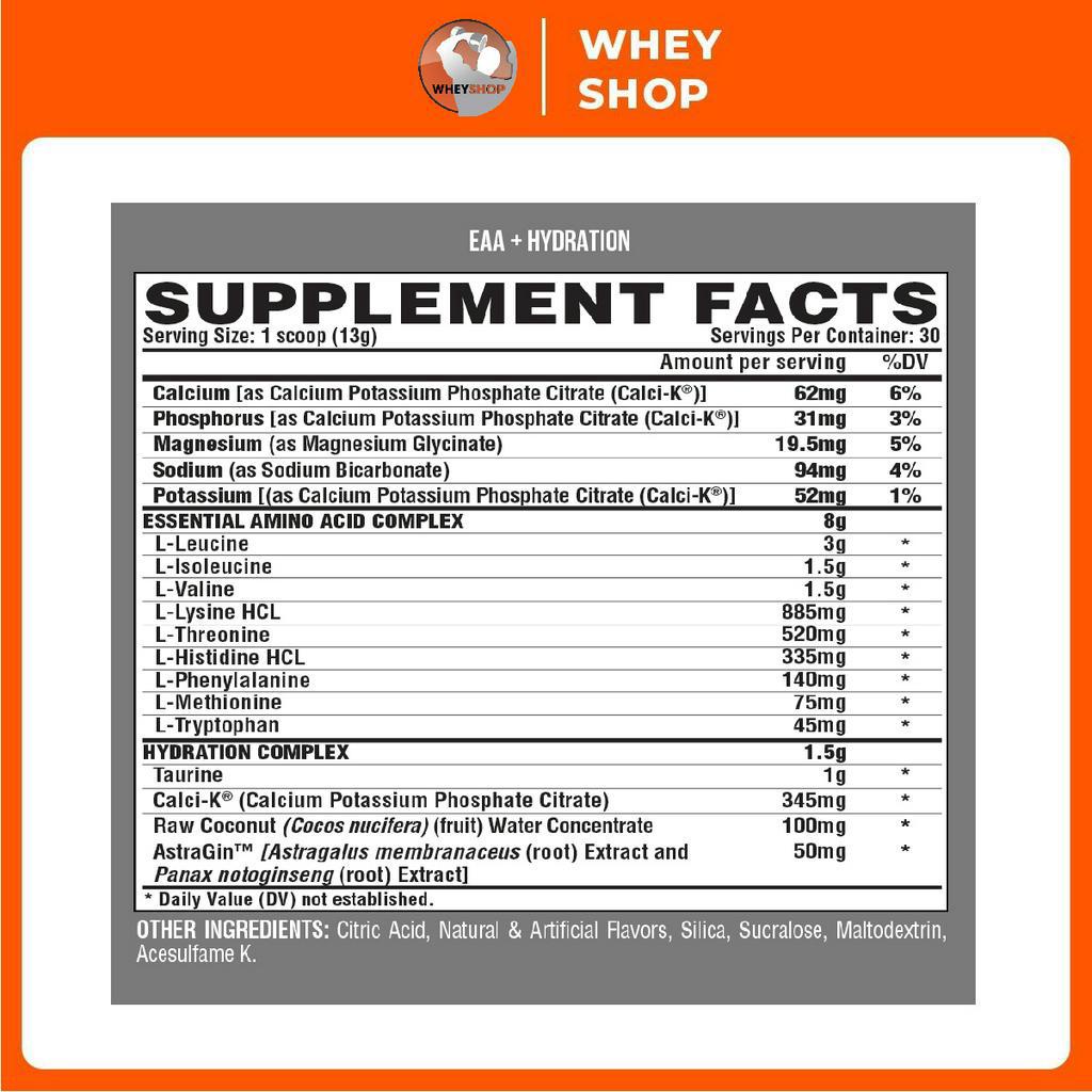 Bột uống phục hồi cơ bắp Nutrex EAA Hydration  - WHEYSHOP