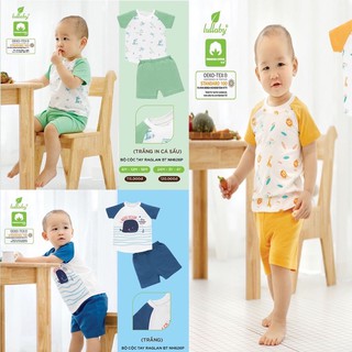 LULLABY - Bộ quần áo cộc tay raglan Bé trai NH626P - size 6M-4Y