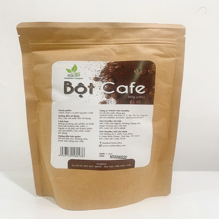 Bột cà phê nguyên chất Enema Viet Healthy 500 - Coffee enema- cafe enema-thụt tháo cà phê, thải độc đại tràng, gan