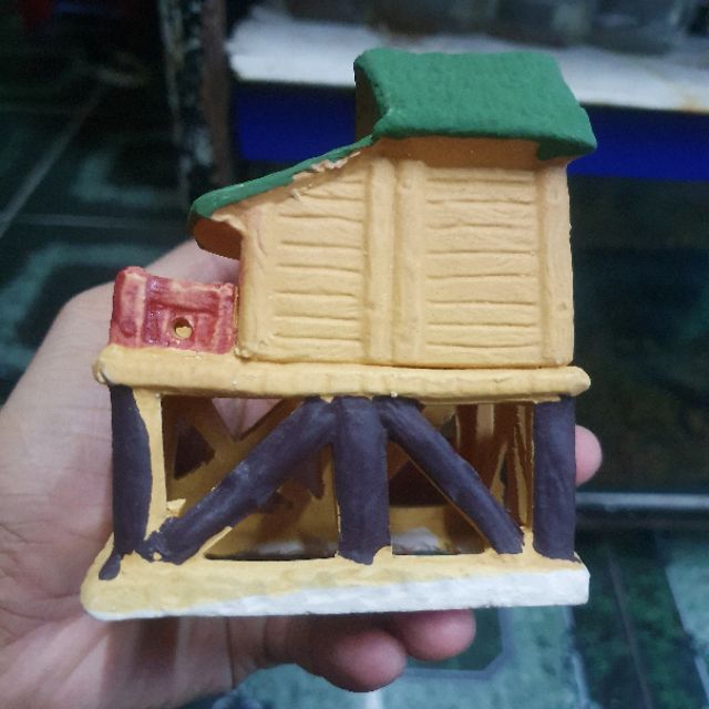 NHÀ SÀN TRANG TRÍ HỒ CÁ NON BỘ 8x9x7cm