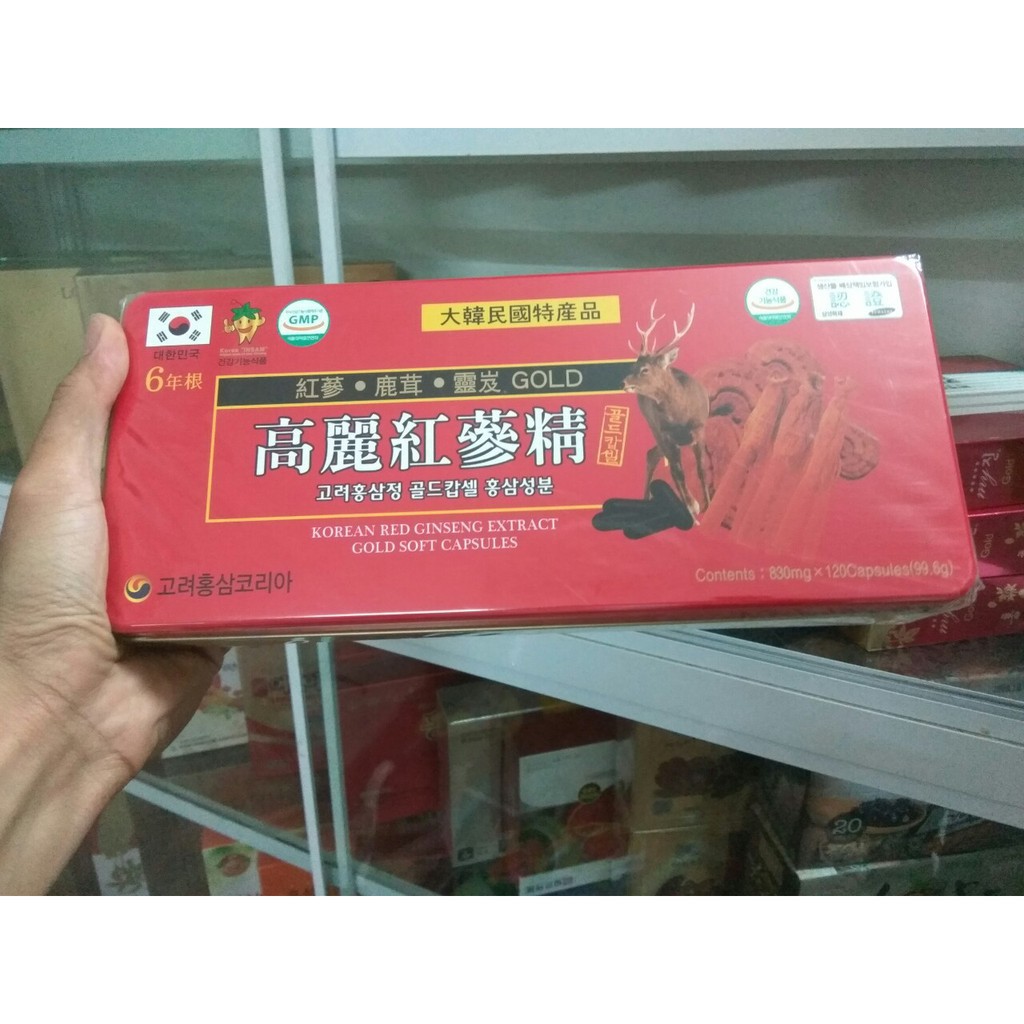 [ Trợ giá]Viên Đạm Tổng Hợp Hồng Sâm Nhung Hươu Linh Chi Đỏ Gold