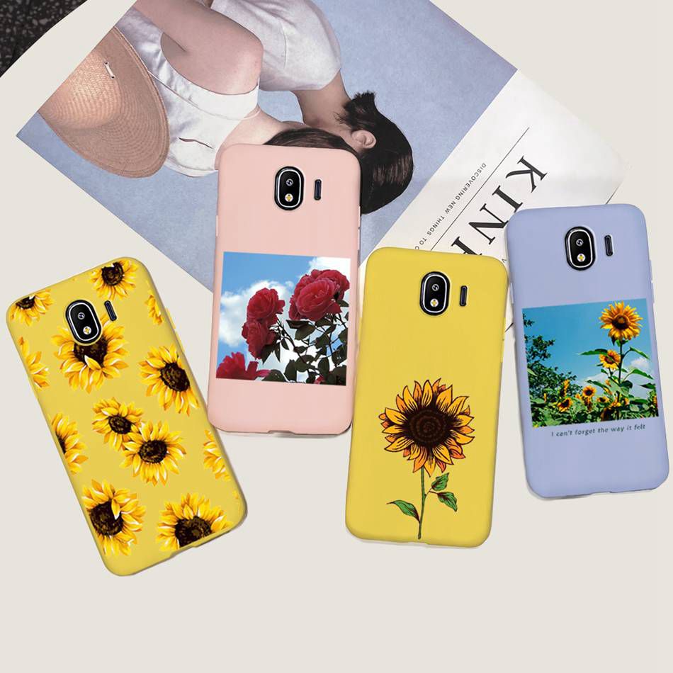 Ốp điện thoại silicon mềm họa tiết hoa cúc cho Samsung Galaxy J2 2018 / J2 Pro / Grand Prime Pro J250G J250F