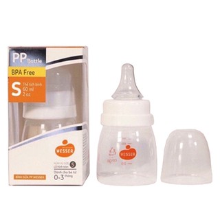 Bình Sữa Wesser PP Cổ Hẹp 60ml / 140ml / 250ml