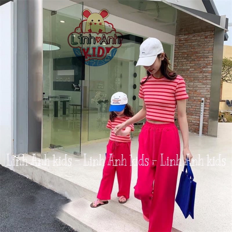 Set bộ áo dáng croptop phối quần xuông hàng Mông tơ ghi siêu xinh cho bé gái(LS2)
