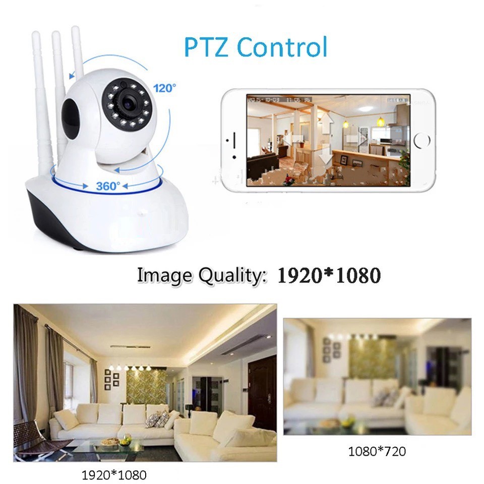 (Kèm thẻ nhớ 64GB) Camera WIFI - Camera Ip CareCam 3 Râu (R8)45X-XFL200 - Độ Phân Giải 2.0Mpx  (Carevis r8) | BigBuy360 - bigbuy360.vn