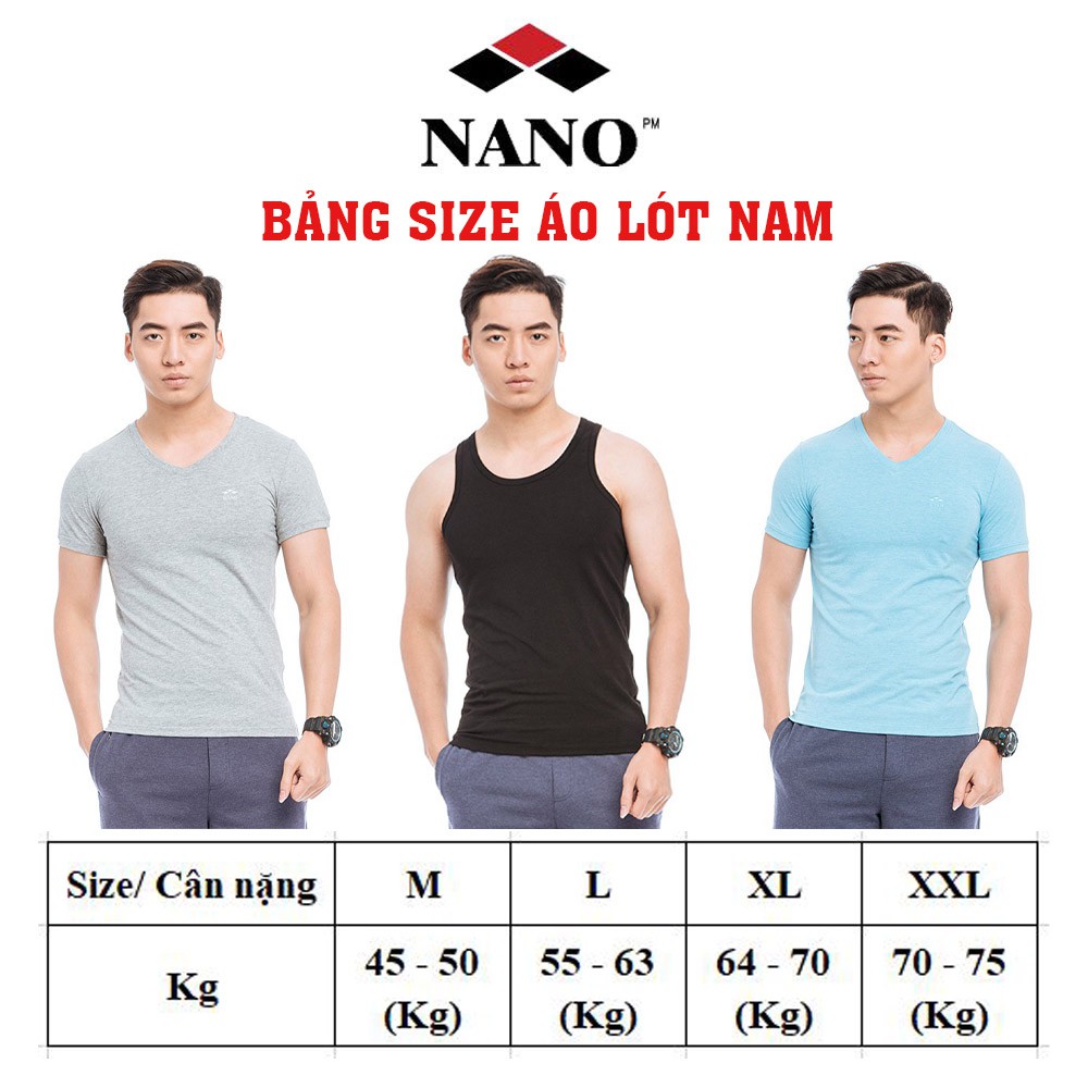 Áo ba lỗ nam NANO UD03, áo sát nách nam tanktop basic trơn màu, vải cotton mềm mịn, thoáng mát