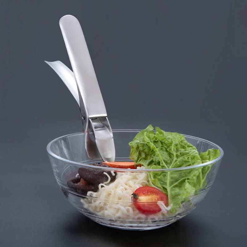 Dụng cụ kẹp gắp Tô/ Dĩa chống nóng inox 304 thép không gỉ