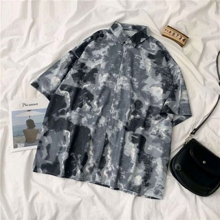 Áo sơ mi cộc tay họa tiết ( sơ mi ulzzang)