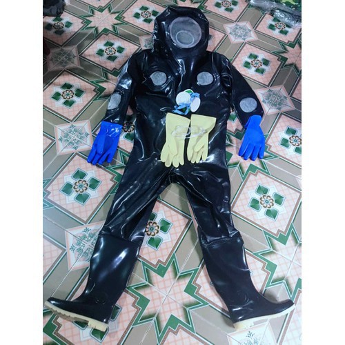 Quần Áo Bắt Ong Rừng Có Quạt Làm Mát - Áo Da Đen 3 Quạt