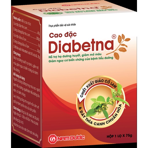 Diabetna - Hỗ trợ ổn định đường huyết cho người tiểu đường